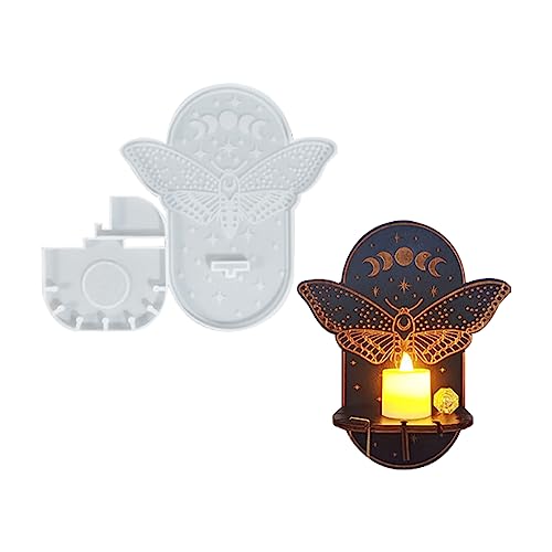 HyzaPhix Motten Kerzenhalter Resin Gießharz Formen Silikon Kerzenleuchter Silikonform Wandleuchter Harzform Kerzenständer Epoxidgussform für DIY Wanddeko HyzaPhix Motten Kerzenhalter Resin Gießharz Formen Silikon Kerzenleuchter Silikonform Wandleuchter Harzform Kerzenständer Epoxidgussform für DIY Wanddeko von HyzaPhix