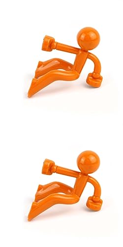 Kreative Kühlschrankmagnete für die Wand, Kletterschurke, Magnet-Schlüsselaufhängung (Orange, 2 Stück) von Hyzone