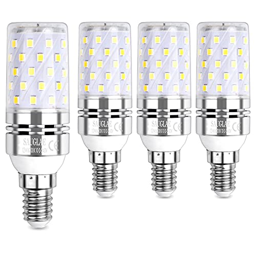 Sauglae E14 LED Mais Leuchtmittel 12W, Entspricht 100W Glühbirnen, 6000K Kaltweiß, 1450lm, Kleine Edison Schraube LED Birne, 4-Pack von SAUGLAE