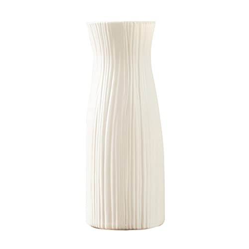 Hzb821zhup Dekorative Vase, umweltfreundlich, schöne Blumenvase, Dekoration, glatte Oberfläche, 3 Farben, ideal für Schlafsaal, Weiß von Hzb821zhup