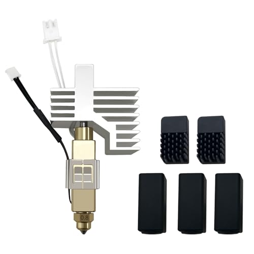 HzdaDeve 0.8MM Keramik Hotend für Centauri Carbon Print Head Extruder Kit Hot End Heatsink Heizkartusche gehärtete Düse mit Extra 2PK Silikon Abdeckung und 2PK Düsenbürsten für Elegoo Centauri HzdaDeve 0.8MM Keramik Hotend für Centauri Carbon Print Head Extruder Kit Hot End Heatsink Heizkartusche gehärtete Düse mit Extra 2PK Silikon Abdeckung und 2PK Düsenbürsten für Elegoo Centauri von HzdaDeve