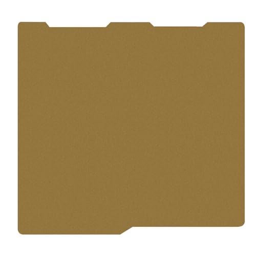 HzdaDeve 256X268MM PEI Blatt für Anycubic Kobra 3/Combo/ACE Pro Flexible Spring Steel Build Plate Doppelseitiges strukturiertes Bett Board für 3D Drucker Zubehör Ersatz (Gold) von HzdaDeve