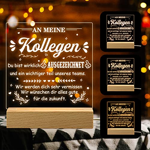 Hzdyopk Abschiedsgeschenk Kollegen Jobwechsel Lieblingskollegin Kollegin Geschenk Abschied Kollegin Geschenke für Kollegen Led Lampe Nachtlicht Ruhestand Geschenk Dankeschön von Hzdyopk