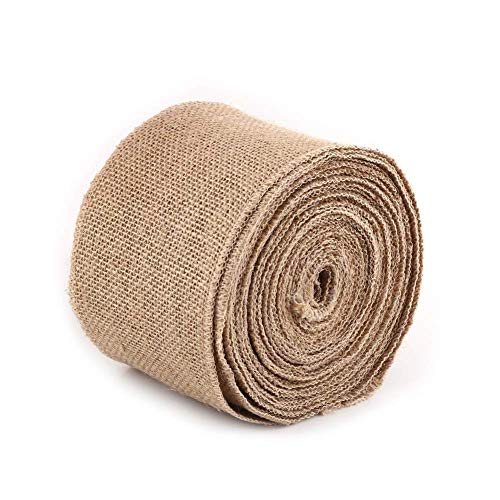 10M Jute Tischläufer, Jute Table Runner, Jute Ribbon Juteband Roll für Weihnachten Deko Hochzeit Party Dekoration Wohnkultur(10CM) von Hztyyier