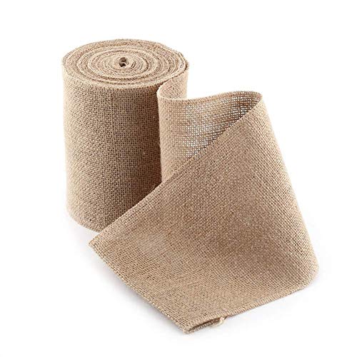 10M Jute Tischläufer, Jute Table Runner, Jute Ribbon Juteband Roll für Weihnachten Deko Hochzeit Party Dekoration Wohnkultur(15CM) von Hztyyier