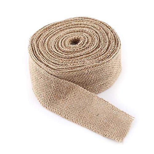 10M Jute Tischläufer, Jute Table Runner, Jute Ribbon Juteband Roll für Weihnachten Deko Hochzeit Party Dekoration Wohnkultur(5CM) von Hztyyier