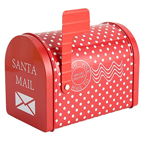 13,8 X 8 X 9,5 Cm Rote Weihnachts-Vorratsdosen, Briefkastenförmige Weihnachtsdosen für die Aufbewahrung von Snacks, Süßigkeiten, Schokoladen-Aufbewahrungsboxen von Hztyyier