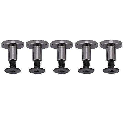 20Sets Buchschrauben, Schraubnieten für Leder, Messing Flachkopf Gurtband Nieten + Schraube, Chicago Runde Kopf Bindungsschrauben Niet(8mm) von Hztyyier
