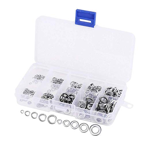 300 Stücke Edelstahl Unterlegscheiben Sets Federkotflügel Unterlegscheiben Sortiment Kit mit Kunststoffgehäuse für M2 M3 M4 M5 M6 Schrauben 300 Stücke Edelstahl Unterlegscheiben Sets Federkotflügel Unterlegscheiben Sortiment Kit mit Kunststoffgehäuse für M2 M3 M4 M5 M6 Schrauben von Hztyyier