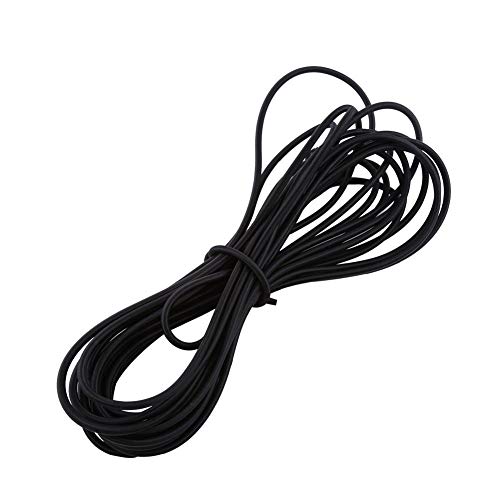 5/10mm Elastisches Seil, Elastic Gummiband Expanderseil Bungee Cord Stretch String Rope Tie Down Trailer Strap, Optionale Länge: Schwarz/Weiß 5M/10M(5mm*10M Schwarz) von Hztyyier