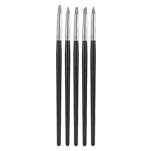 5 Stücke Gummipinsel, Silikon Clay Sculpting Dotting Tools Silikon-Stift zum Formen Pinsel Sets für Keramik Skulptur von Hztyyier