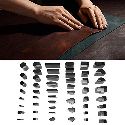 52pcs Leder Locher Werkzeugset Multi Form-handgemachtes Herstellungswerkzeug DIY Craft Leather Puncher für Lederhandwerk Ton Polymer von Hztyyier