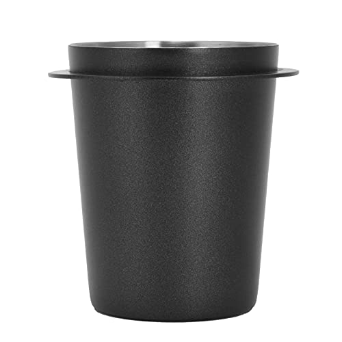 58mm Espresso Kaffee Siebträger Dosierbecher Kaffee Dosierbecher, Edelstahl Dosierbecher Becher Pulverzufuhr Teil für Espressomaschine DIY Werkzeuge Zubehör(58mm schwarz) von Hztyyier