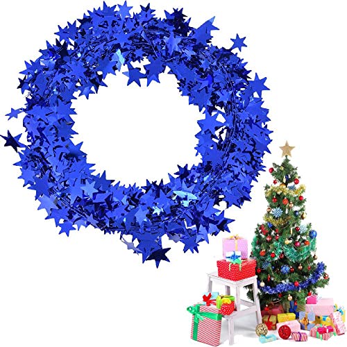 7,5 m Star Garland Assort Farbe Lametta Kranz für Christbaumschmuck für Home Wedding Party Ornament(Blau) von Hztyyier