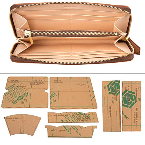 Brieftasche Acryl Vorlage klar Acryl Vorlage Set Reißverschluss Brieftasche Handtasche machen Schablone Leder Handwerk Werkzeug von Hztyyier