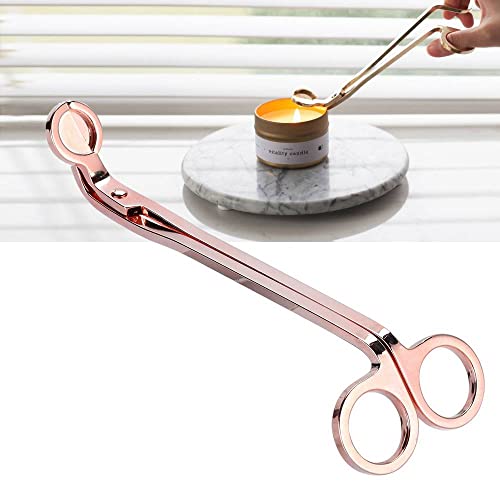 Hztyyier Edelstahl Kerze Schere, Dochtschere Kerze Docht Trimmer, Kerze Herz Clip Docht Trimmer Schere Werkzeug(Rose Gold) von Hztyyier