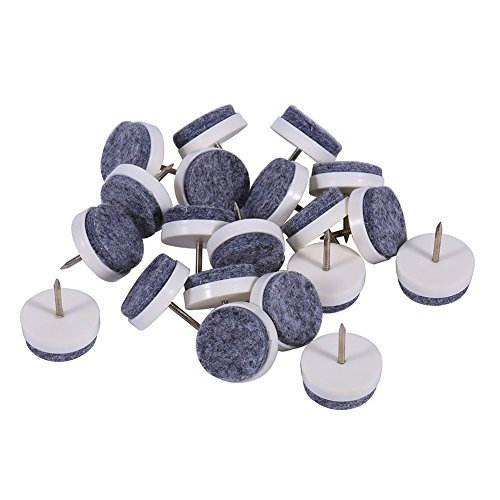 Hztyyier 20Pcs Filzgleiter mit Schraube Felt Pad Möbelkissen Anti Rutsch Möbelschutz Anti Vibrations Schutz Filz(Weiß) von Hztyyier