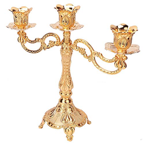 Metal Kerzenständer Kerzenhalter, Vintage Gold Kerzen Ständer Tischdeko für Hochzeitsveranstaltung Home Hotel Dekoration Metal Kerzenständer Kerzenhalter, Vintage Gold Kerzen Ständer Tischdeko für Hochzeitsveranstaltung Home Hotel Dekoration von Hztyyier