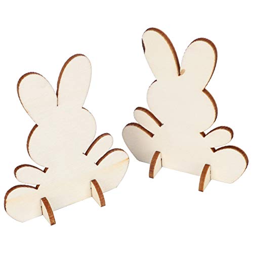 Hztyyier 90pcs Hölzerne Hasenausschnitte Unvollendet 3D -Ornament Craft DIY Home Decoration Kit Kit von Hztyyier