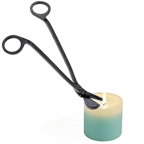 Hztyyier Dochtschere Edelstahl, Candle Wick Trimmer Kerzenschneider Docht Trimmer für Zuhause, Hochzeit Und Party(Schwarz) von Hztyyier