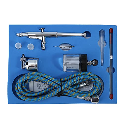 Hztyyier Dual-Action-Airbrush-Kit, 0,2mm 0,3mm, 0,5mm Nadel-Spritzpistole für Nagel Design Tattoos Modell Malerei mit Schwerkraft-Futter Becher 7CC 22CC von Hztyyier
