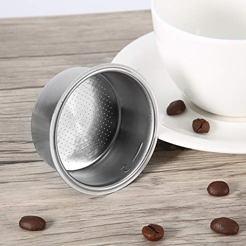 Hztyyier Edelstahl Hochdruckkaffeefilter Easy Installation Tool für 51 -mm -Kaffeemaschine, Langlebig und Praktisch, für Doppelbecher von Hztyyier