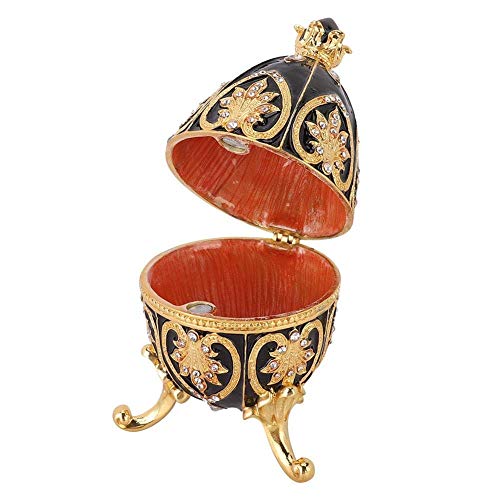 Hztyyier Faberge Ei, Emailliertes Osterei mit Vintage Royal Style Jewelry Organizer für Schmuckstück Dekoration Box Eier Form Ornament Geschenk von Hztyyier