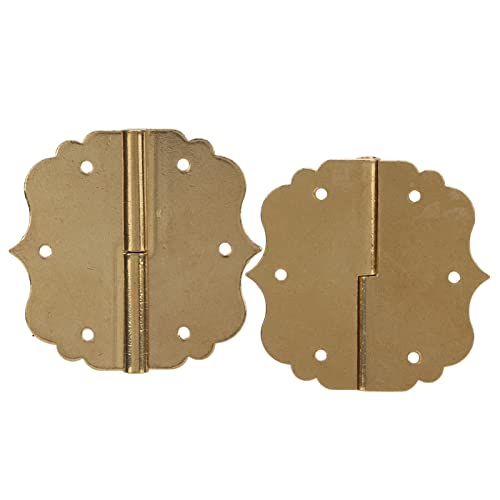 Hztyyier Exquisites Antikes Scharnier Einzigartige Form Messingresistent Hardware Schuhschrank Dekoration 2 Sets von Hztyyier