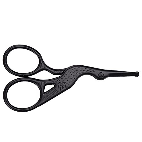 Hztyyier Exquisites Crane Design Scissors, Ideal für Sticken und Nähen, Leicht zu Transportierende und Benutzte, Hochwertige Edelstahl (Schwarzer Rundkopfkranschneider) von Hztyyier