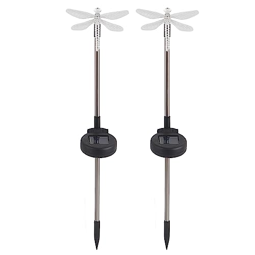 Hztyyier Garten-Lichtstecker, LED-Farbwechsel, Bodenstecker-Licht, Libellen-Paneele, Rasendekoration, Einzigartiges Solarenergie-Rasenlicht-Set, 2-teiliges Silizium-Hinterhof-Ornament Hztyyier Garten-Lichtstecker, LED-Farbwechsel, Bodenstecker-Licht, Libellen-Paneele, Rasendekoration, Einzigartiges Solarenergie-Rasenlicht-Set, 2-teiliges Silizium-Hinterhof-Ornament von Hztyyier