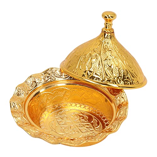 Hztyyier Gold Zuckerdose Zinklegierung Vintage Zuckerdose mit Deckel für Home Party Hochzeit Dekoration Küche Buffet Geschenk Schokolade Hochzeitsdeko von Hztyyier