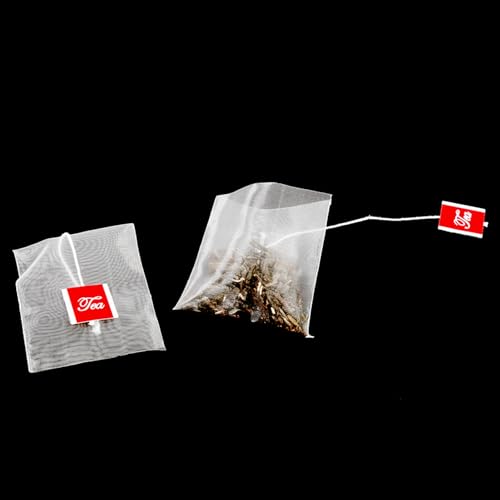 Hztyyier Kräutergewürzfiltersiedel-Sieb Taschen für Tee-Infuser mit Kordelkordel, 100-Punkte-Wärme-resistenter Nylon-Tee-Filtersiebs-Sieb Sieb für den Heimgebrauch von Hztyyier