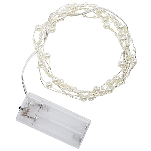 LED-Perlenimitat-Lichterkette, Draht-Lichterkette, Flexibel und Langlebig, für Möbel, Bett, Fenster, Treppen von Hztyyier