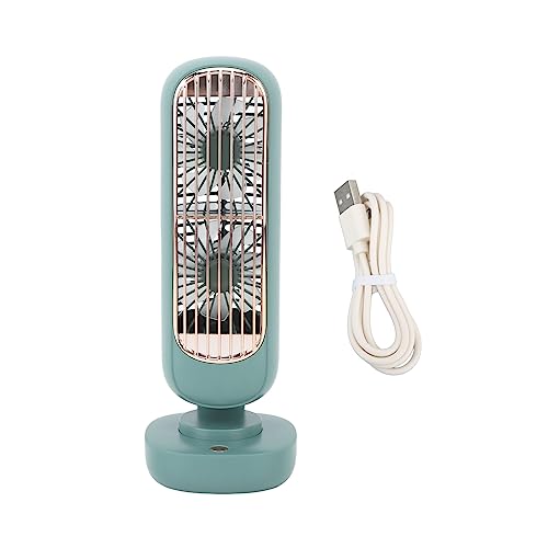 Hztyyier Mini -Kühllüftertisch -Lüfter Dual Luftzirkulation USB Wiederaufladbare 3 Windgeschwindigkeit für Autohäusern mit Stille Technologie von Hztyyier