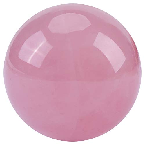 Hztyyier Natürliche kristallkugel kristall heilkugel rosa rosenquarz Stein Kugel dekorative Kugel Yoga Ausgleich Reiki von Hztyyier