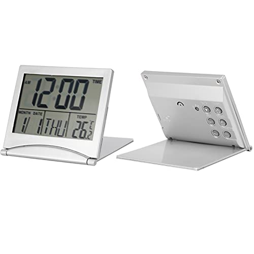 Hztyyier Uhr Flip Cover Uhr Klappkalender Alarm Led Uhren Funkwecker für Wecker Elektronische 1 Stück Falten Wetter Überwachung Uhren von Hztyyier