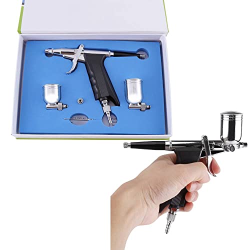 Mehrzweck Spritzpistolen Set Airbrush Kit mit 2 Tassen Sprühpistolen Trigger Airbrush für die Kunstmalerei von Hztyyier