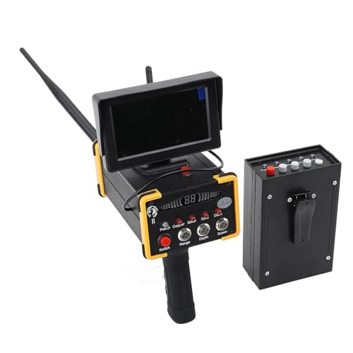 Metalldetektor mit 15 M Tiefe, Stärkster Metalldetektor, Premium-Fernsuchsystem, Wasserdichtes LCD-Display für Einfaches Ablesen, Pinpointer Im Lieferumfang Enthalten (EU-Stecker) von Hztyyier