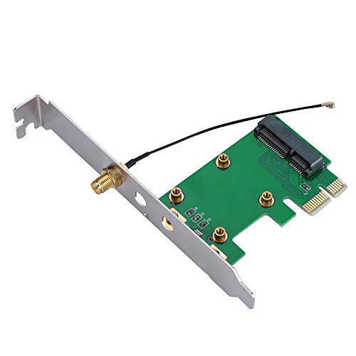 PCI-E Bis PCI-E-Riser-Kartenkonverter mit Antenne, FL/IPX Bis RP-SMA-Adapterunterstützung, 12,2 cm Abfallofhöhe für/Mac/Betriebssysteme von Hztyyier