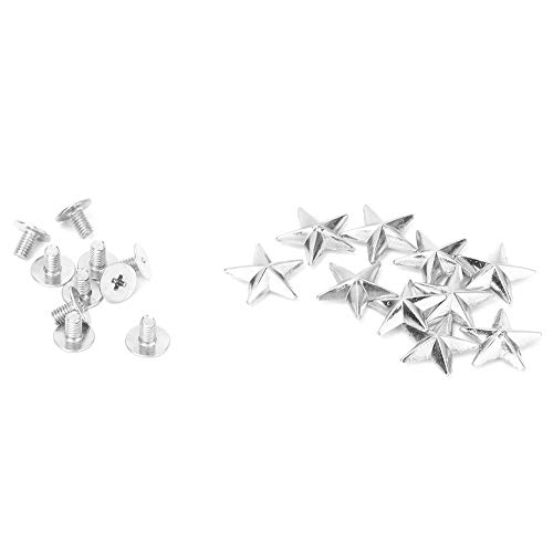 Star Stud Niet, Dekoration DIY Metall Studs Spike Schraube zum Basteln(14mm konvex silber) von Hztyyier