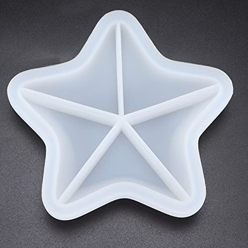 Star Tray Harzform, Seastar Aufbewahrungstablett Silikon Gießformen, Star Schmuck Aufbewahrungsplatte Schale Epoxy Silikonform für DIY Handwerk von Hztyyier