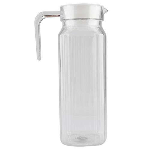 Wasserkrug, Transparente Saftflasche, Wasser, Eis, Saftkrug mit Deckel für Wasser, Kaffee, Tee, Limonade, Milch und Andere Getränke(1100ml) von Hztyyier