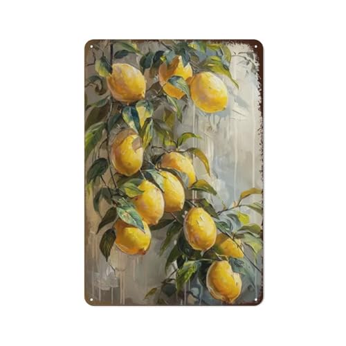 Hzws Vintage-Wanddekoration, Metall-Blechschild, Wanddekoration, Poster, geeignet für Restaurant, Flur, Bar, Café, Geschäft, 30,5 x 20,3 cm, 2D flach von Hzws