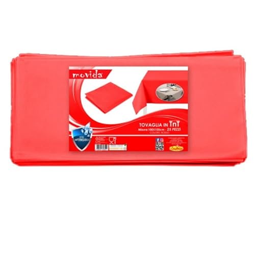 I CASAMICI ITALIA SRL (AMI) Movida Tischdecke TNT 1 x 1 m, 25 Stück rot, wie abgebildet von I CASAMICI ITALIA SRL (AMI)