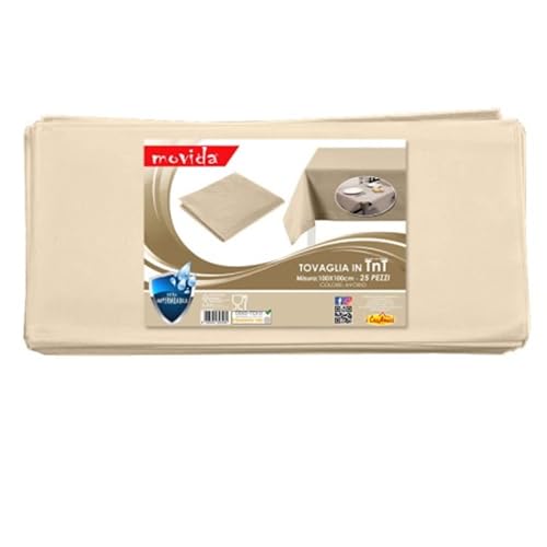 I CASAMICI ITALIA SRL (AMI) Movida Tischdecke TNT 1 x 1 m 25 Stück Elfenbein, wie abgebildet von I CASAMICI ITALIA SRL (AMI)