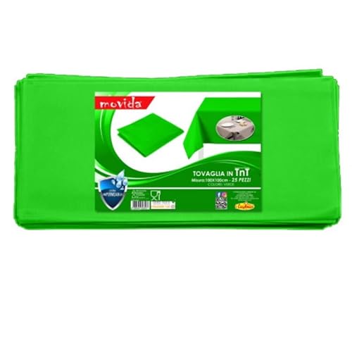I CASAMICI ITALIA SRL (AMI) Movida Tischdecke TNT 1 x 1 m 25 Stück Grün, wie abgebildet von I CASAMICI ITALIA SRL (AMI)