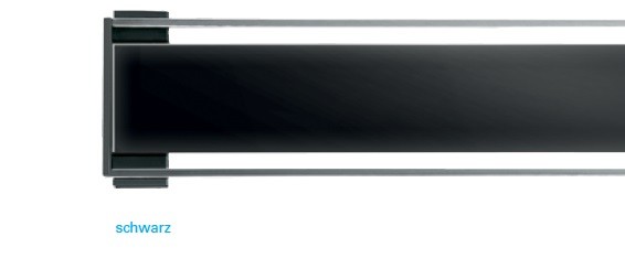 I-DRAIN Rostabdeckung Glaseinlage, 100 cm,ESG Glas Farbe schwarz IDRO 1000GS von I-Drain