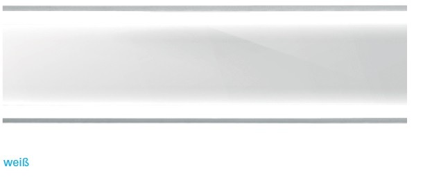 I-DRAIN Rostabdeckung Glaseinlage, 120 cm,ESG Glas Farbe weiß IDRO 1200GW von I-Drain