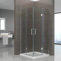 I-flair - Duschkabine Celine mit Eckeinstieg Eckduschkabine aus durchsichtigem esg Sicherheitsglas 190 cm hoch DK72 95x95 cm mit Duschwanne von I-FLAIR