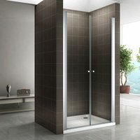 Duschtür Pendeltür Nischentür Duschabtrennung Schwingtür Dusche Klarglas 68-72 cm 195cm Höhe von I-FLAIR